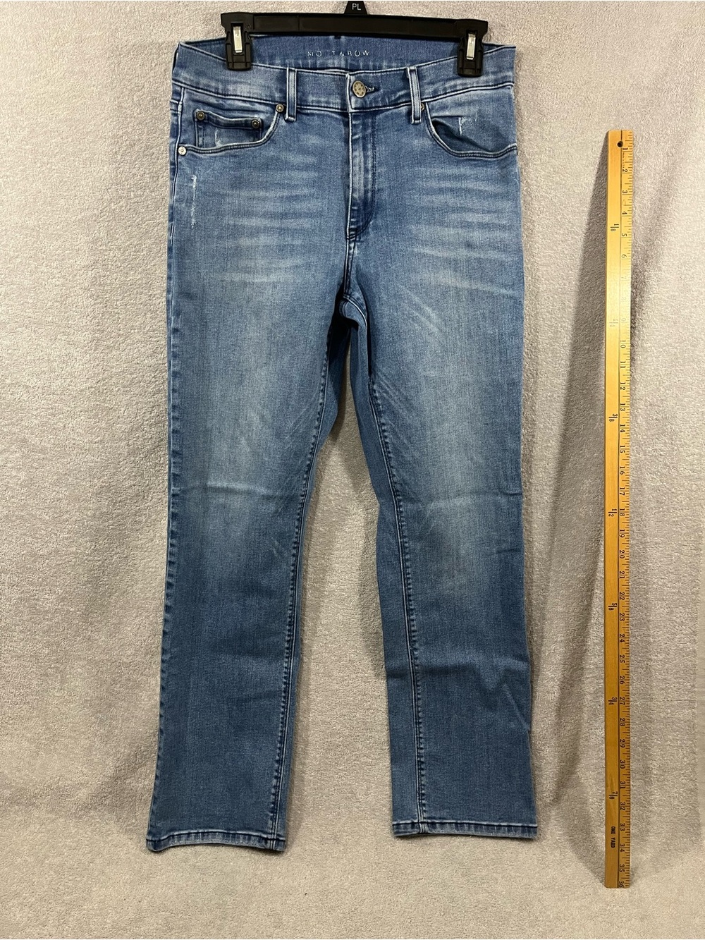 Mott & Bow Straight Jeans Mens 32x32 Light Wash Stretch Denim Pants Casual